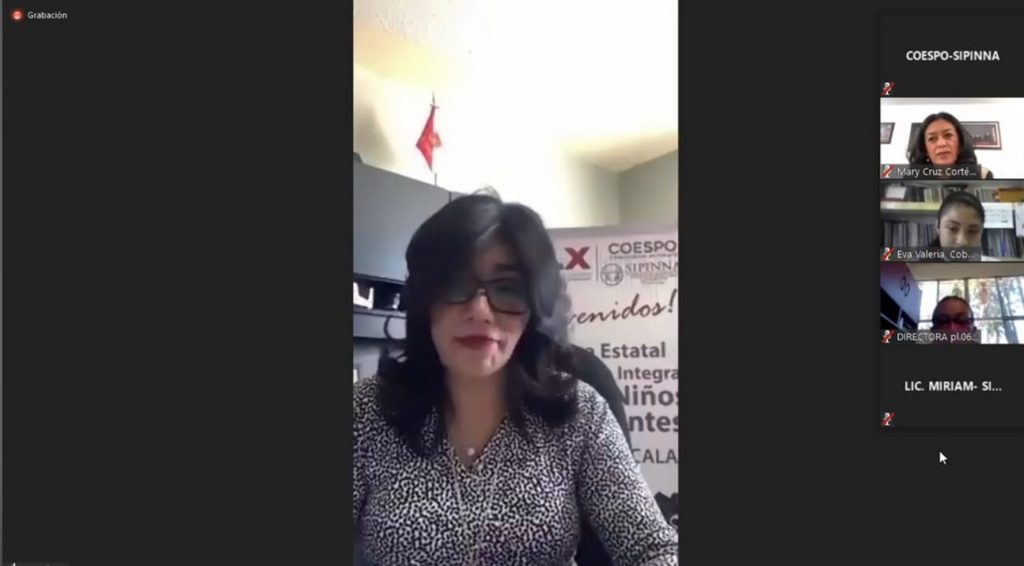 Organiza SIPINNA Tlaxcala diálogo virtual para la erradicación de las violencias contra niñas y adolescentes.