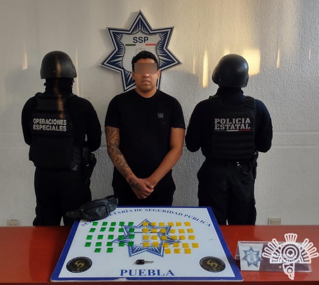 Presunto narcomenudista es capturado por Policía Estatal