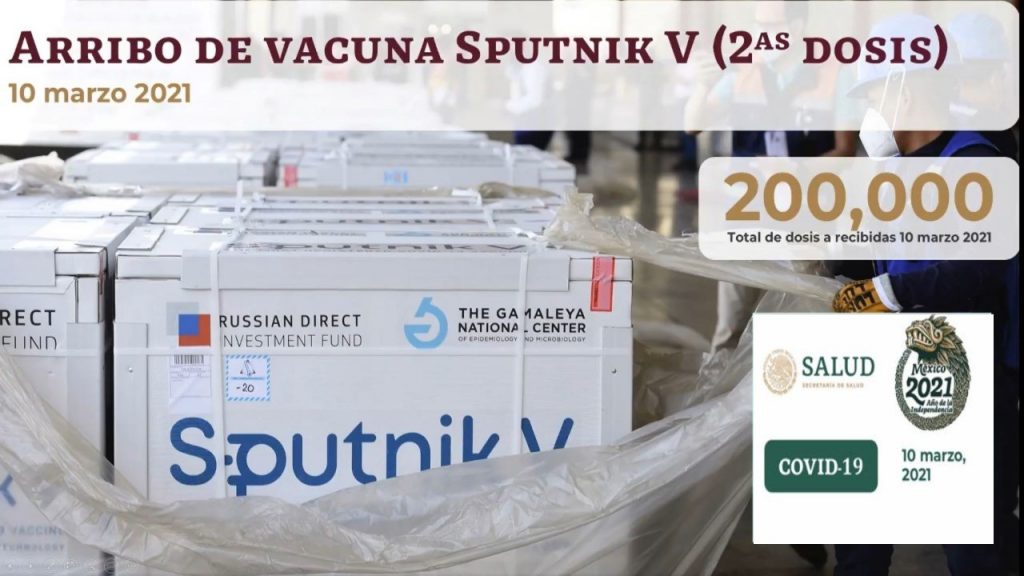 Llegó a México el segundo lote de vacunas Sputnik V