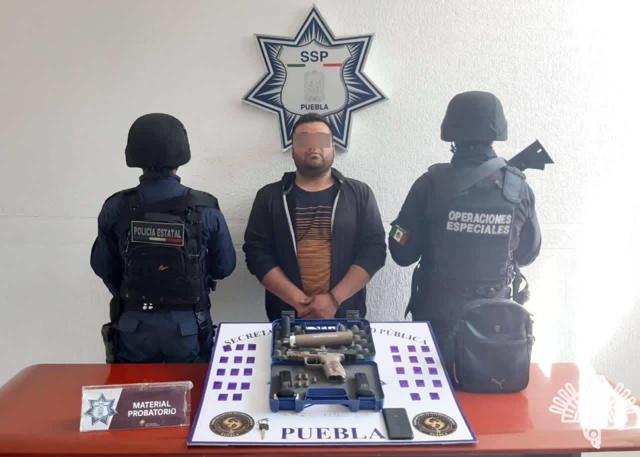 En Texmelucan, Policía Estatal captura a presunto narcovendedor