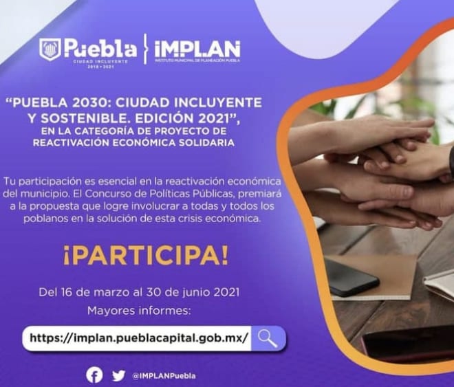 Ayuntamiento de Puebla invita a la ciudadanía a participar en concurso de políticas públicas “Puebla 2030”