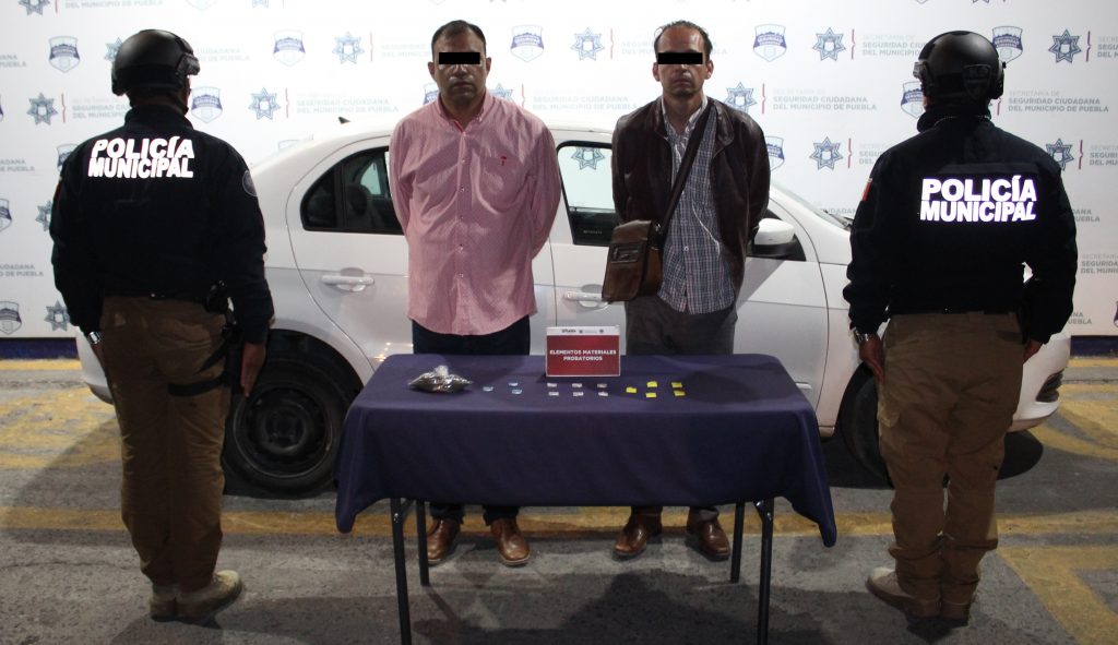 Ubicó y detuvo Policía Municipal de Puebla a tres hombres presuntamente dedicados al robo en transporte público colectivo