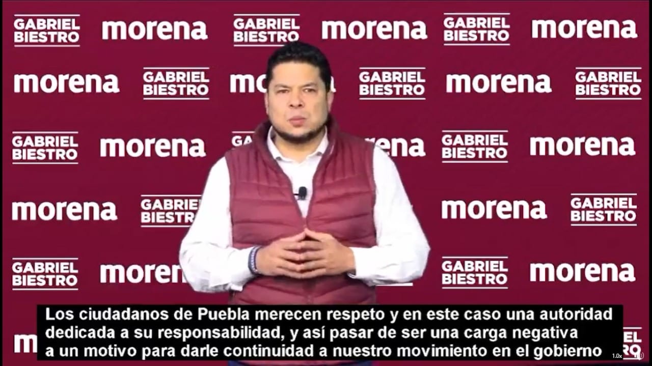 Gabriel Biestro pide a Claudia Rivera declinar sus aspiraciones de reelección