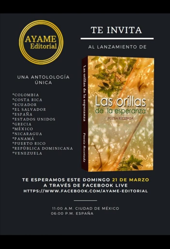 Antología “Las Orillas de la Esperanza”, poetas  invitados  de América y Europa