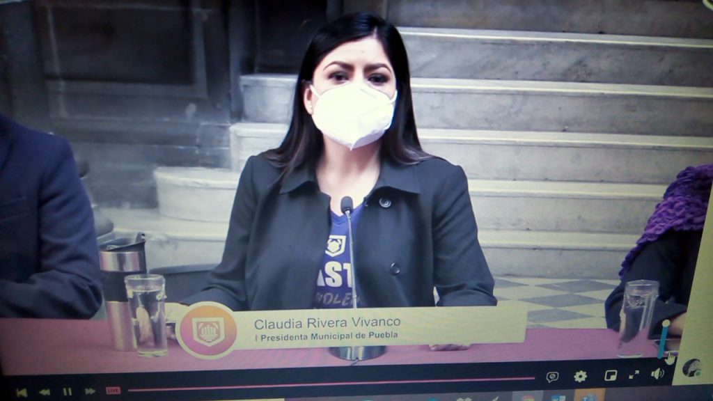 Video desde Puebla: No estoy de acuerdo con la colocación de vallas metálicas en el centro, indicó Claudia Rivera