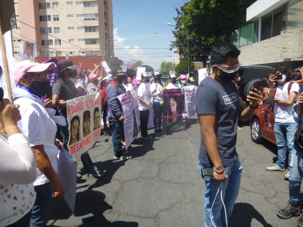 Marcharon los familiares de las personas desaparecidas en Puebla
