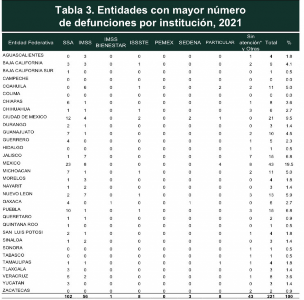 Puebla tercer estado con más muertes maternas