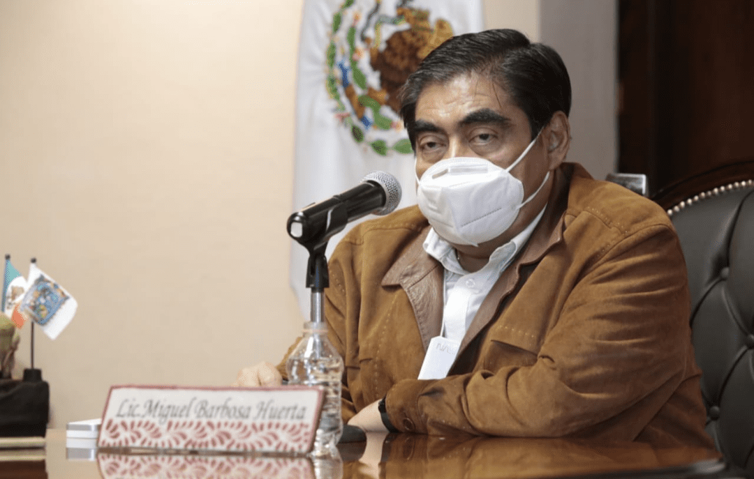 Video desde Puebla: Miguel Barbosa pide prudencia a los poblanos ante la jornada de vacunación