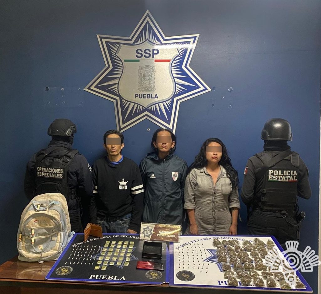 Captura SSP a tres por transportar más de 180 dosis de aparente droga