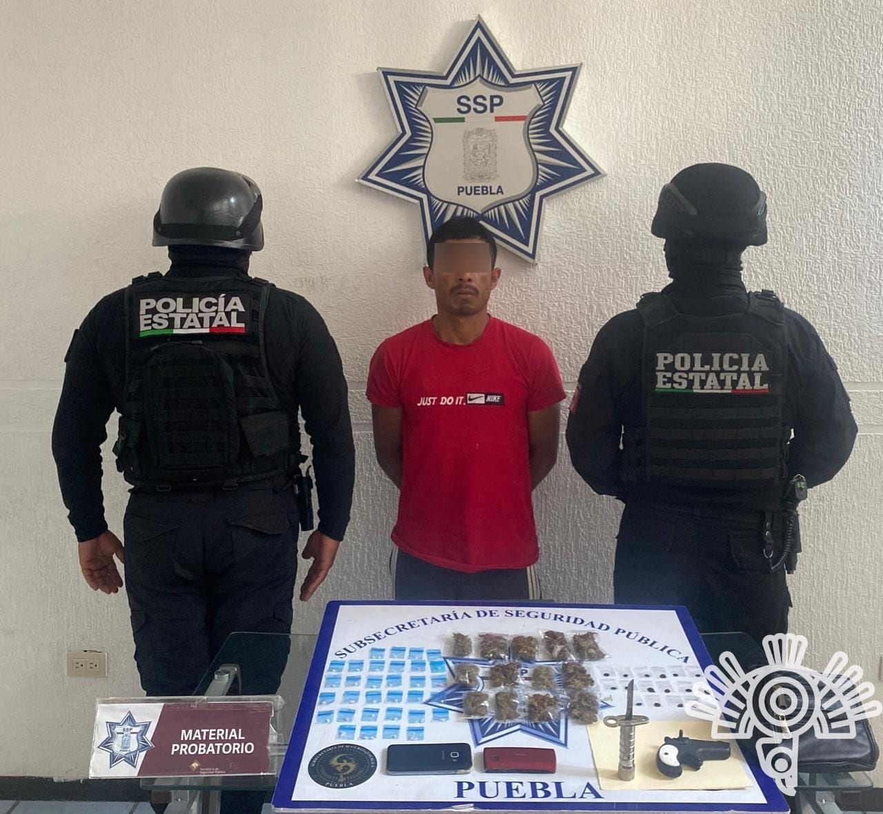 En Tecamachalco, Policía Estatal captura a presuntos distribuidores de droga