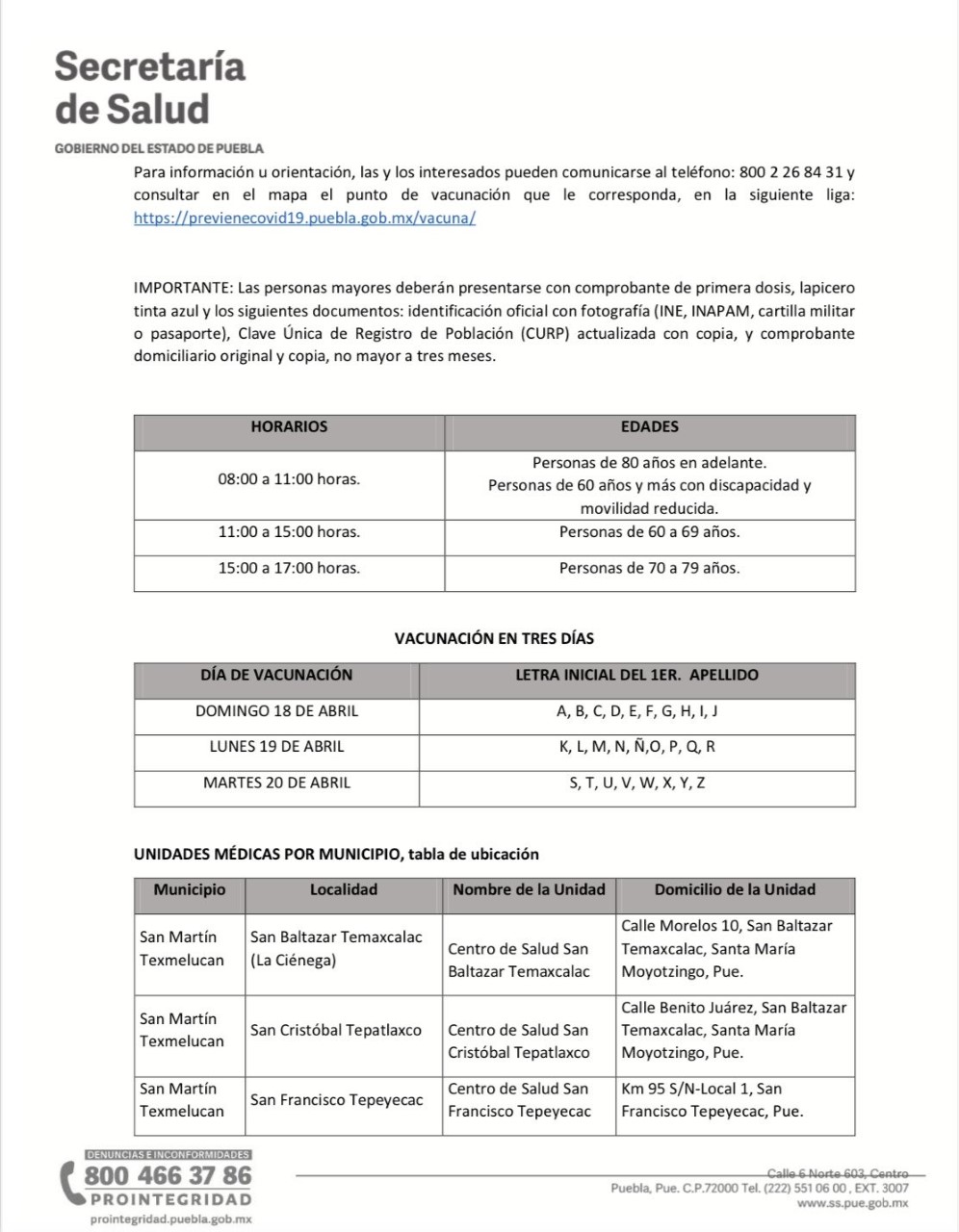 Domingo inicia aplicación de segunda vacuna contra el coronavirus en 9 municipios