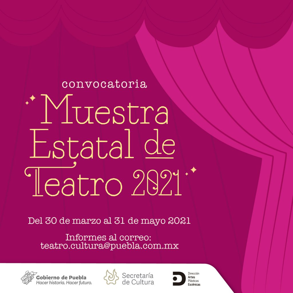 Convoca Secretaría de Cultura a “Muestra Estatal de Teatro 2021”