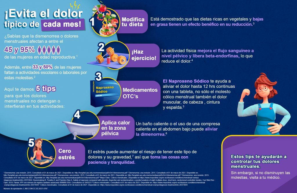 5 Tips para que el dolor menstrual no te detenga