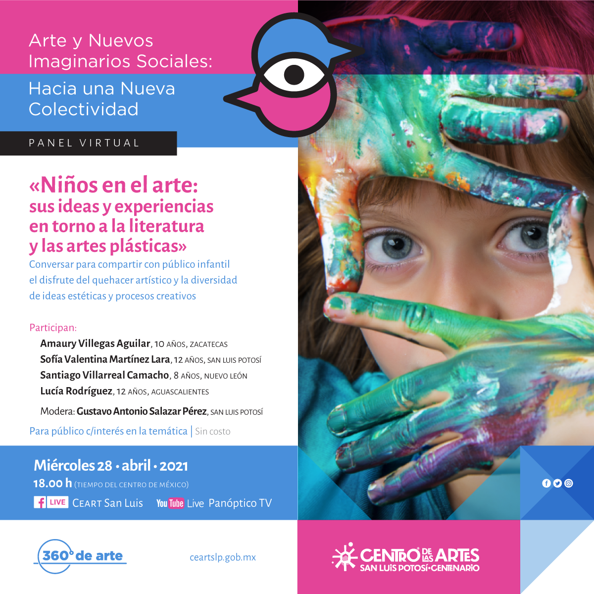 Charla virtual “Niñas y niños en el arte” desde el CEARTSLP