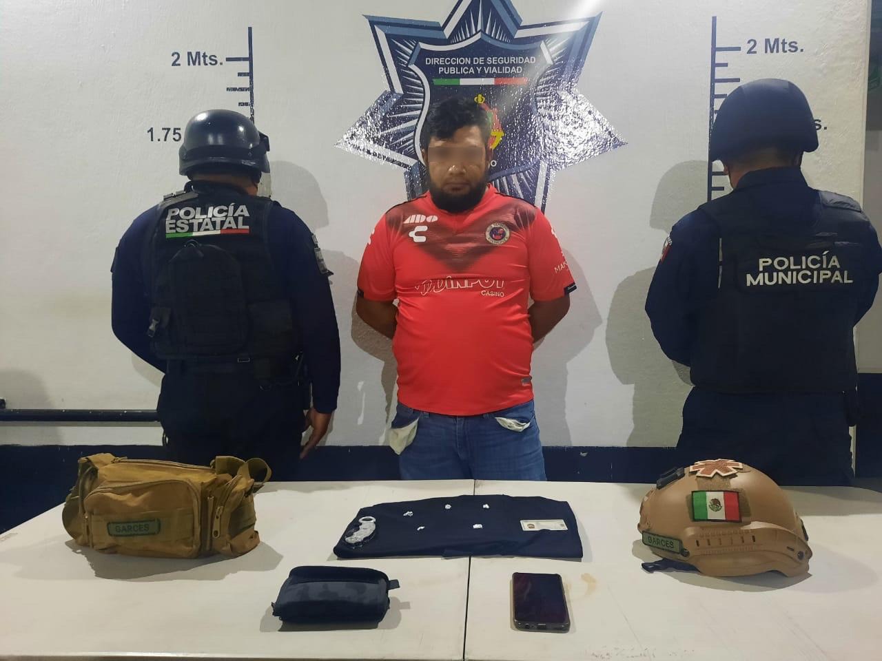 En Atlixco, Policía Estatal detiene a presunto narcovendedor