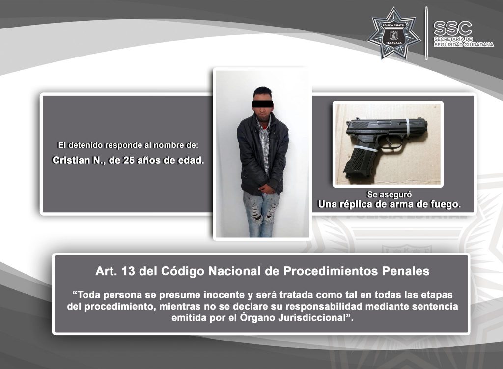 La SSC detiene en la capital a una persona por el probable delito de robo a transeúnte