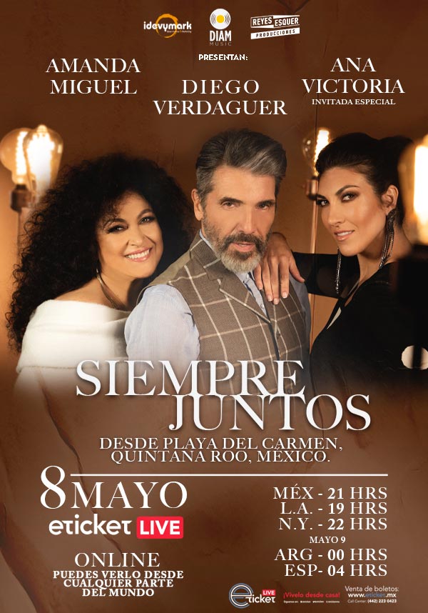 Amanda Miguel y Diego Verdaguer presentan por primera vez en streaming su concierto Siempre Juntos”