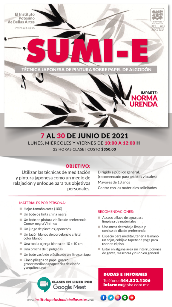 Curso digital de pintura japonesa “Sumi-E” en el IPBA