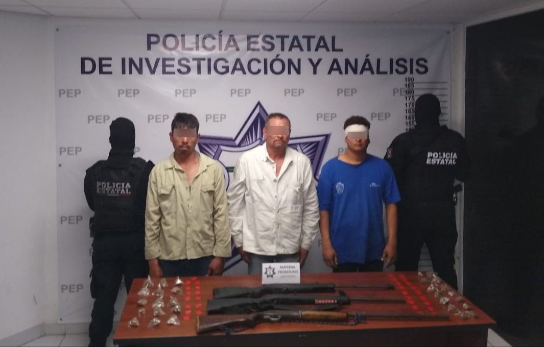 Detiene Policía Estatal a tres presuntos integrantes de “Los Marroquín”