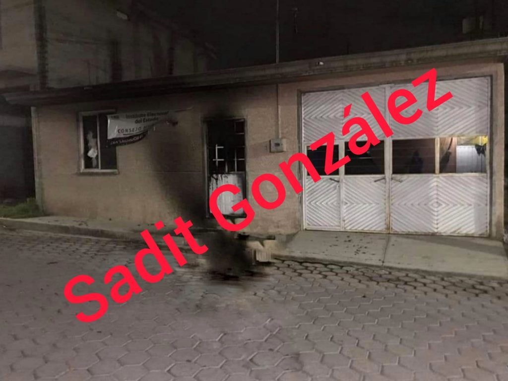 Vandalizan sede del Instituto Electoral en El Seco