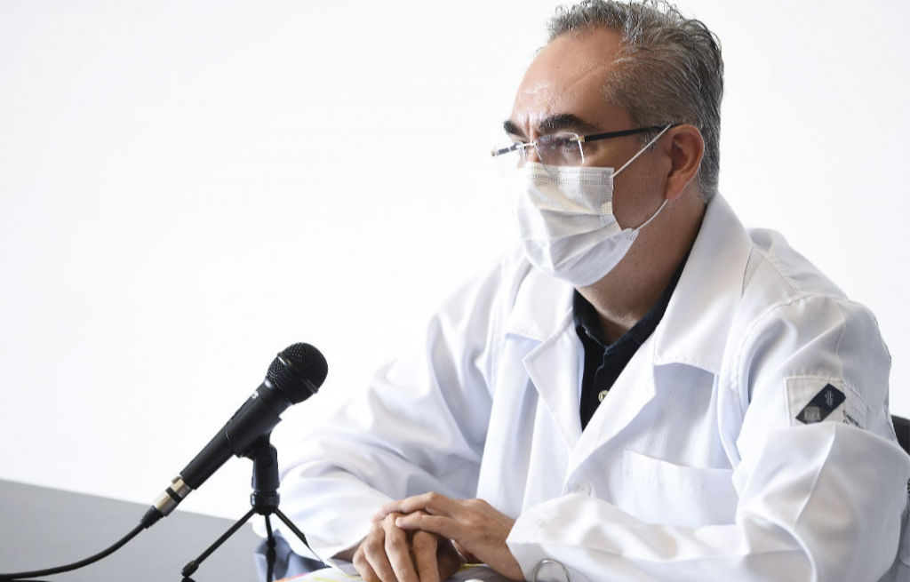 Video desde Puebla: Durante el fin de semana, 34 decesos más por coronavirus en Puebla, indicó Martínez García