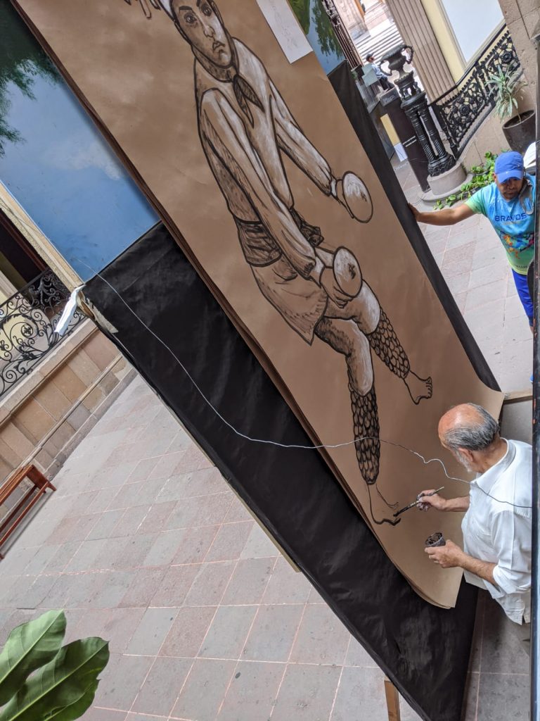 Ilustraciones en gran formato de danzas enmascaradas