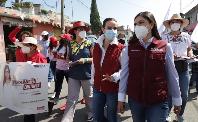Video desde Puebla: PRI y PAN dejaron a México en la miseria, acusó Claudia Rivera