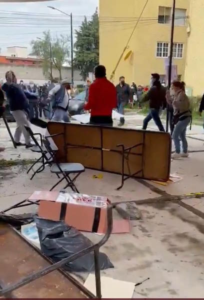 Metepec, en el Estado de México, registró robo de boletas y destrozo de casilla