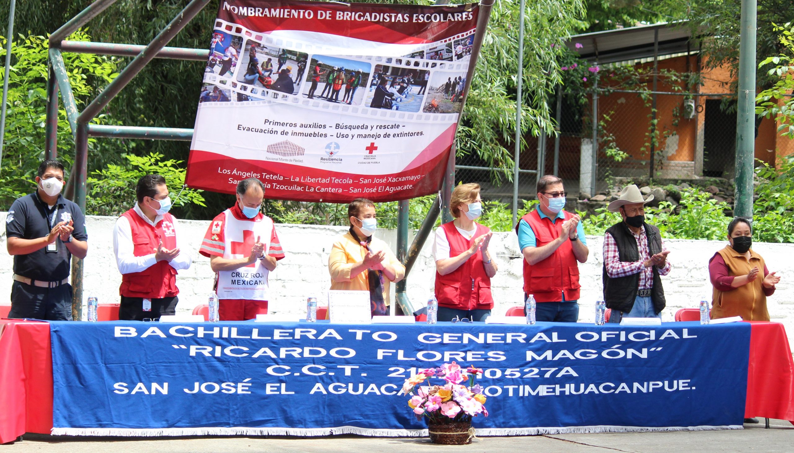 Cruz Roja Ciudad de Puebla forma brigadas de primeros auxilios para respuesta inmediata en San José el Aguacate