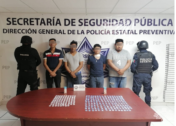 Policía Estatal captura a cuatro presuntos narcovendedores