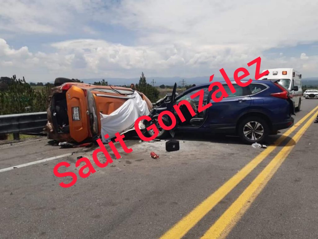 Brutal accidente deja 3 muertos y 2 menores lesionados en la Amozoc-Perote