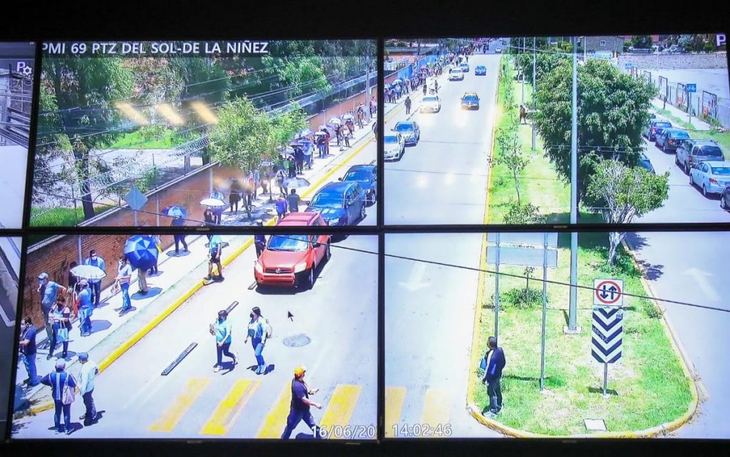 SSPTM brinda seguridad a través del Sistema de Video Vigilancia en los puntos de vacunación