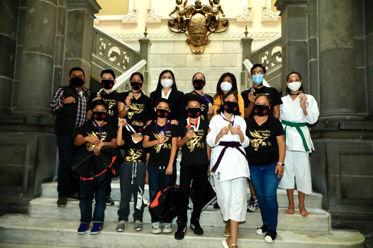 Ayuntamiento de Puebla reconoce al talento poblano del Campeonato Virtual de Karate Do