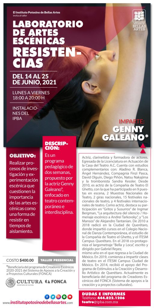 Laboratorio de Artes Escénicas “Resistencias” en el IPBA