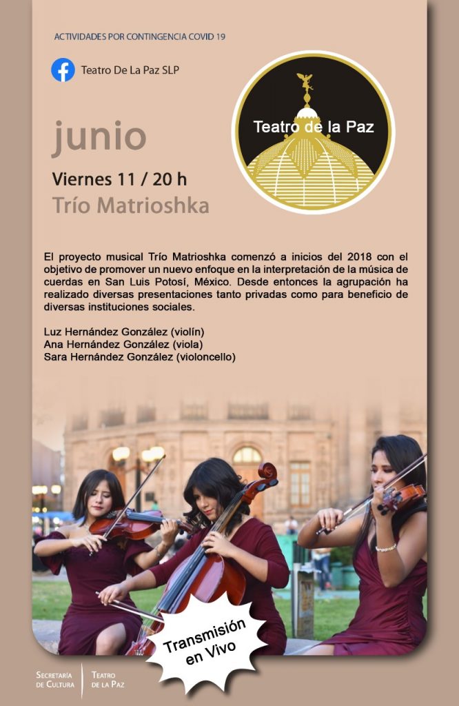 Continúan presentaciones virtuales en el Teatro de la Paz