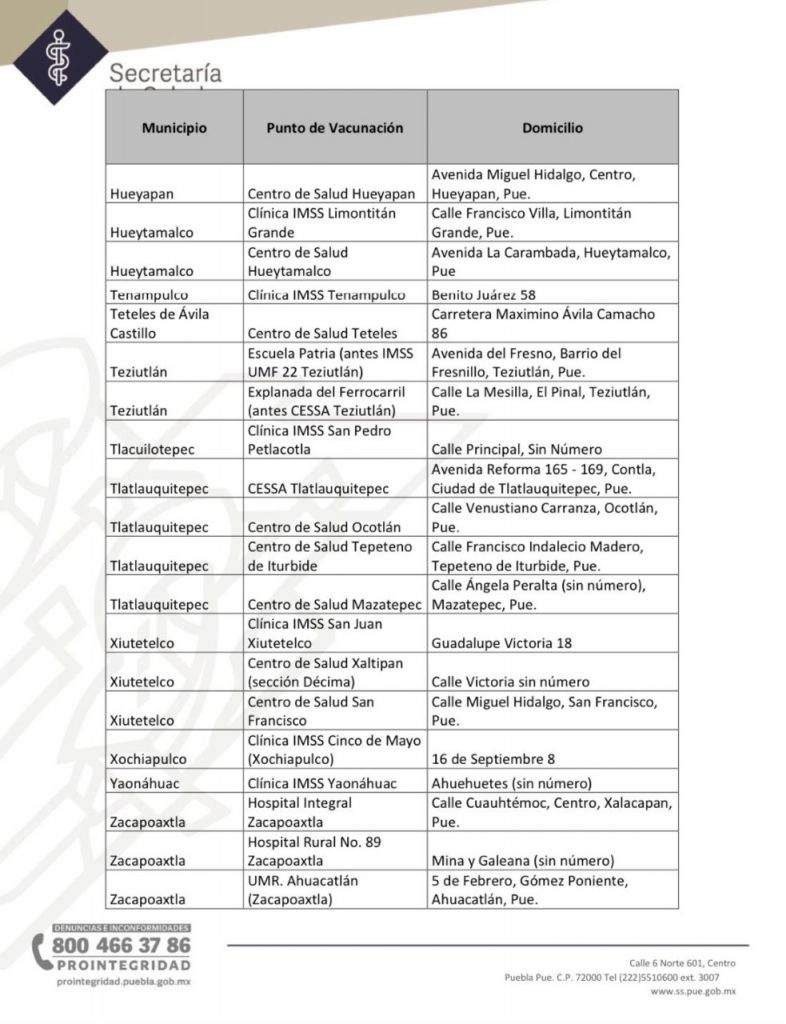 Vacúnate: Ve dónde y cuándo te toca