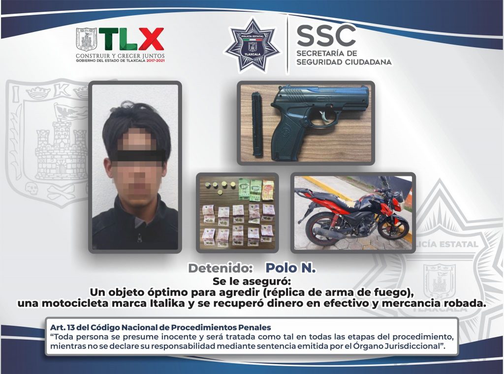 Desde Tlaxcala: SSC detiene a dos presuntos ladrones en Atlahapa