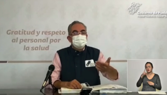 Video desde Puebla: En la entidad hay 139 personas recibiendo atención médica por Covid, indicó Martínez García