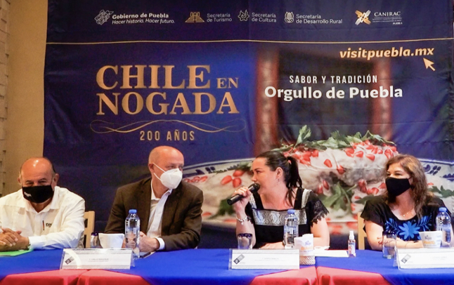 Promueve Turismo 200 años del Chile en Nogada en CDMX