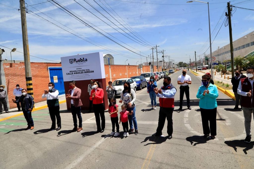 Ayuntamiento de Puebla rehabilita entrada principal a San Felipe Hueyotlipan