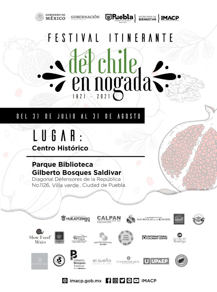 Ayuntamiento de Puebla promueve Festival Itinerante del Chile en Nogada