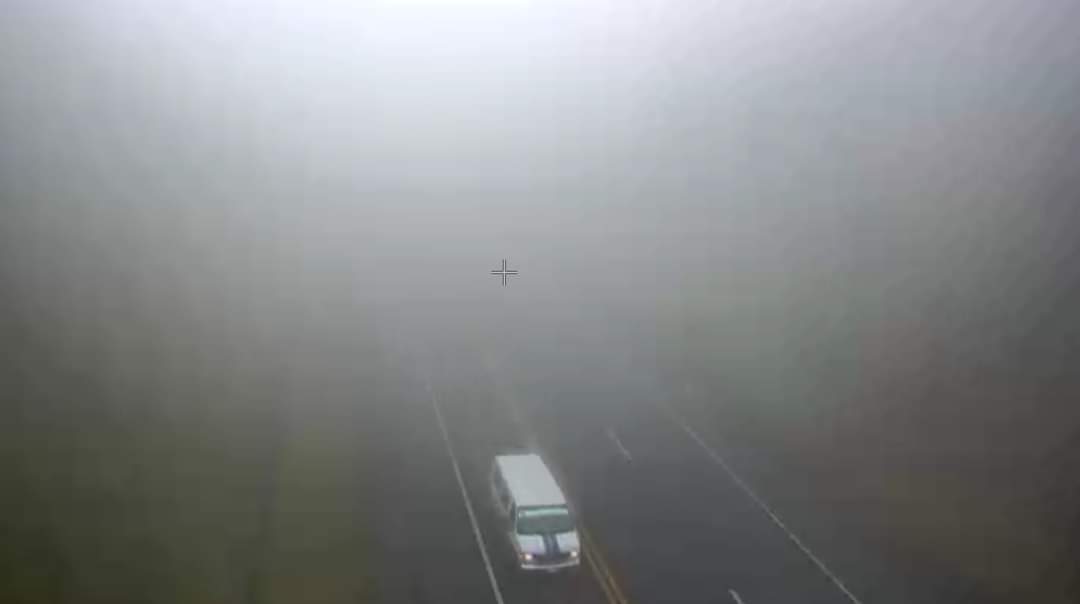 Reportan mucha niebla en la carretera Nuevo Necaxa-Tulancingo