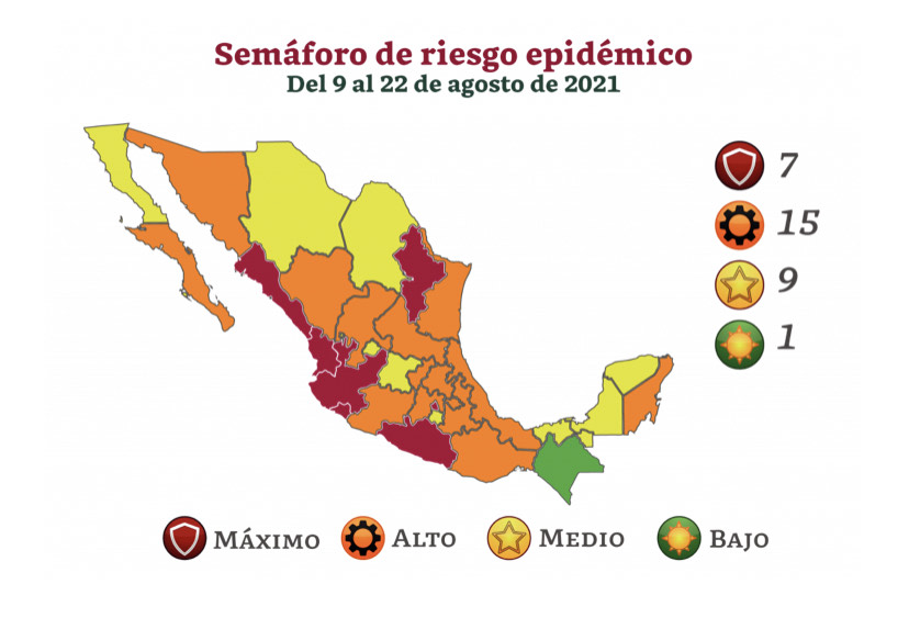 Aumenta el riesgo de contagio en Puebla; federación la coloca en naranja en el Semáforo Covid