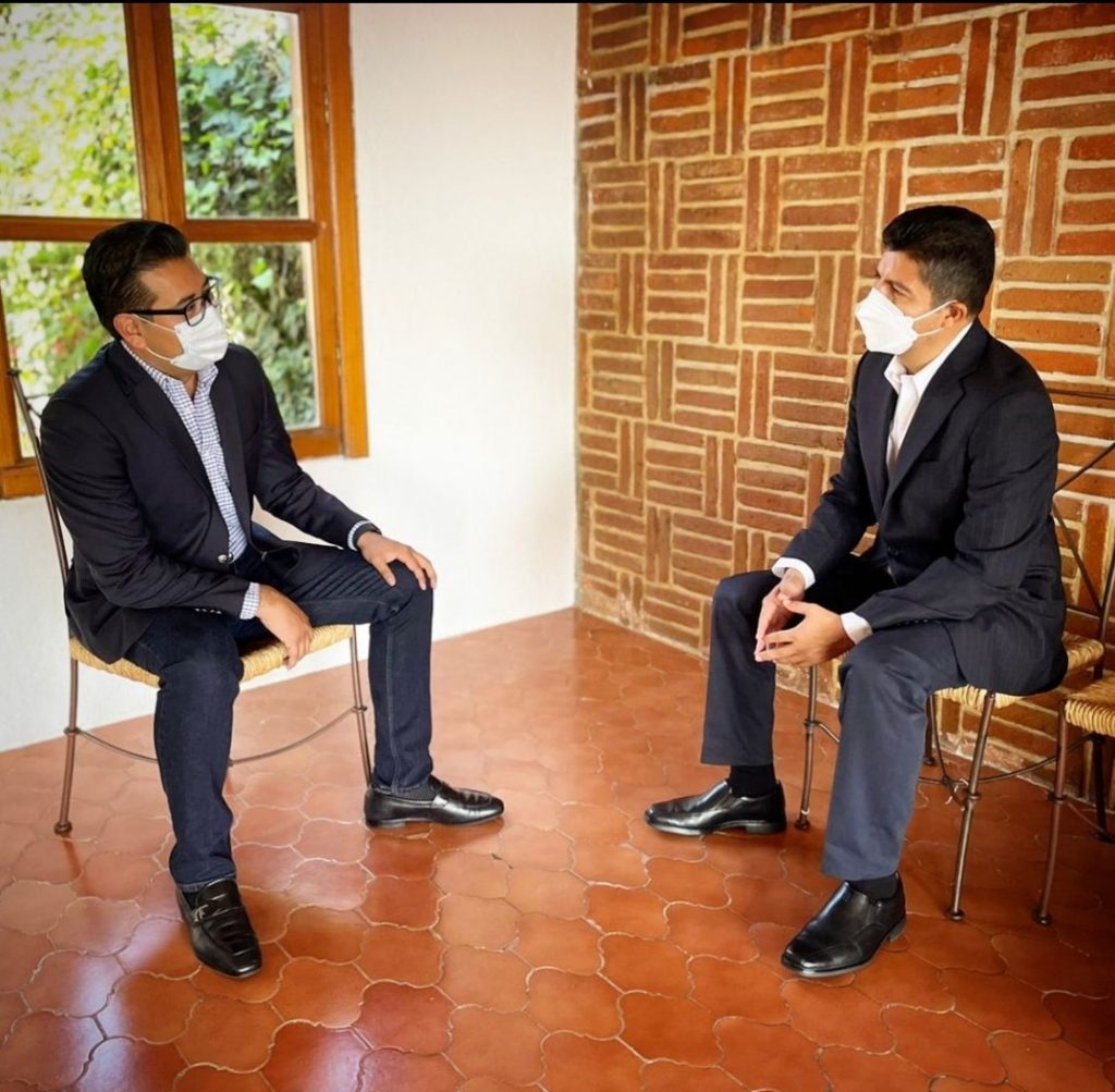 Fotonota: Eduardo Rivera se reunió con el presidente estatal del PRI