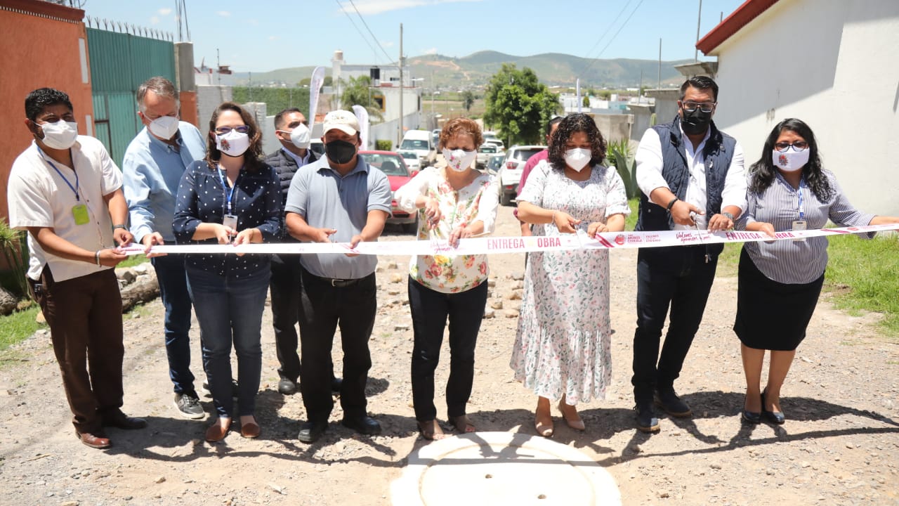 Desde San Andrés Cholula: Karina Pérez entrega ampliación de drenaje en San Antonio Cacalotepec