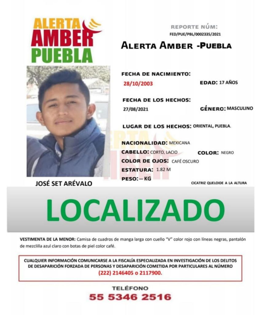 Se desactiva Alerta Amber de adolescente de 17 años