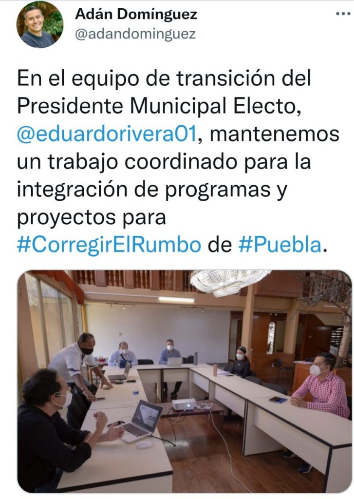 Equipo de transición de Rivera Pérez trabaja en la integración de programas y proyectos para Puebla