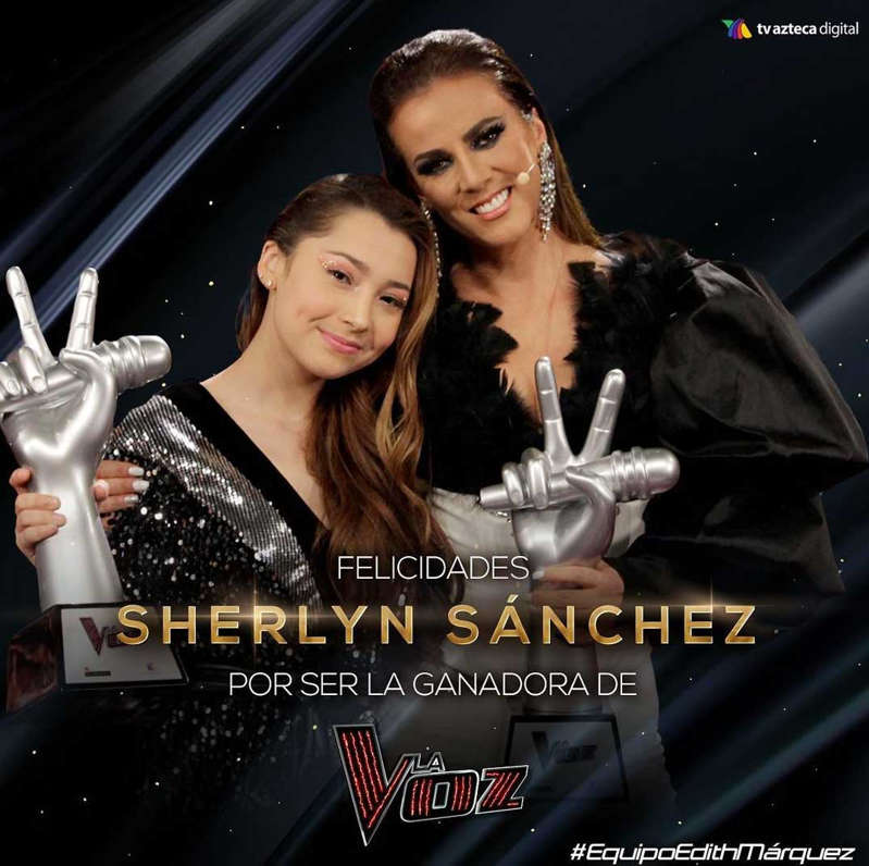 Sherlyn del equipo de Edith Márquez es la ganadora de La Voz Azteca