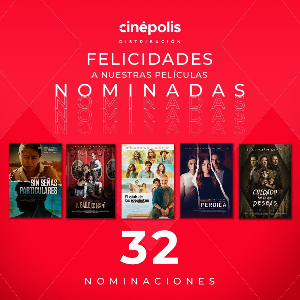 5 películas de Cinépolis Distribución obtienen nominación al Premio Ariel