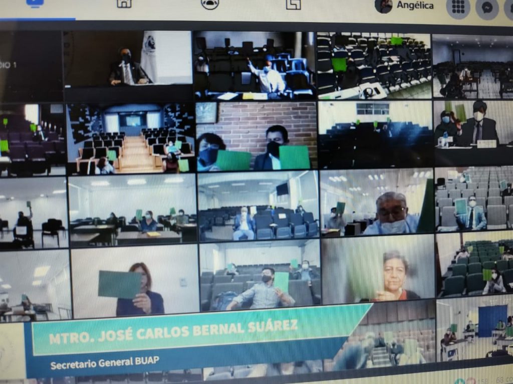 Video desde Puebla: Consejo Universitario aprueba el voto electrónico para la sucesión rectoral 2021-2025